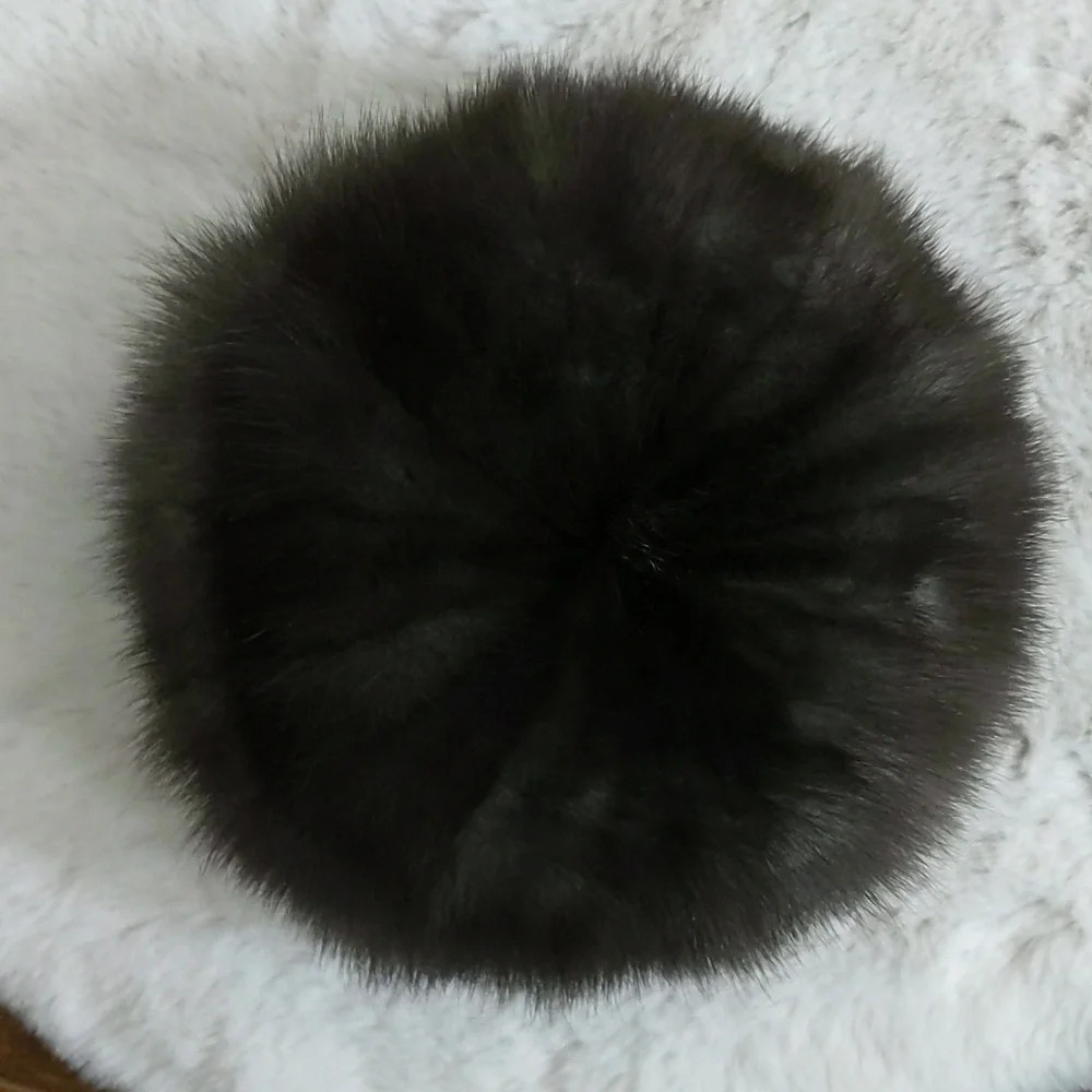 Vintage 1950's Grey Fur Mink Cloche Bucket Hat - Picture 3 of 8